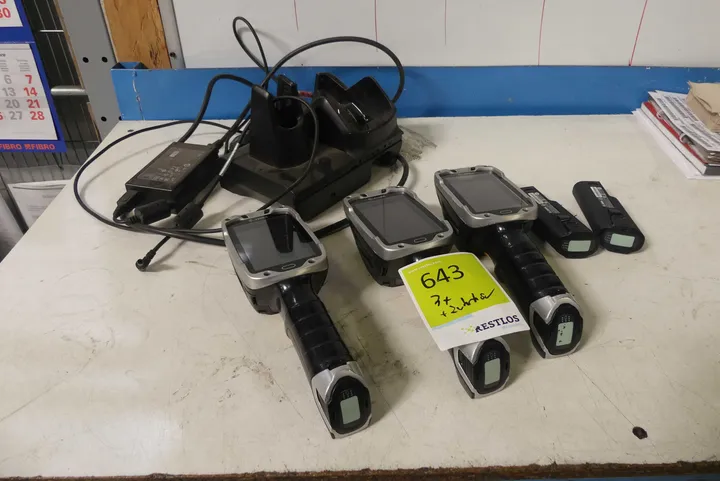 3x ZEBRA - Industrie-Barcodescanner, mit Zubehör